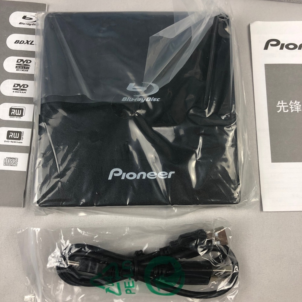 NIB Pioneer BDR-XD08TC Slim Portable External Blu-ray DVD CD Writer Black USB3.0
